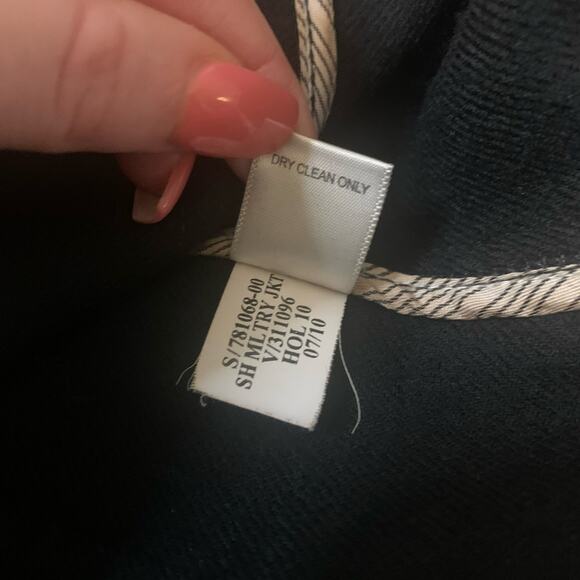 Banana Republic black one-button wool jacket size 2 - Picture 8 of 12